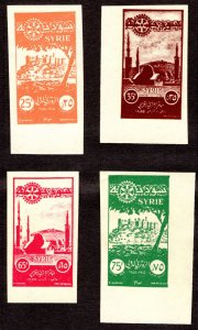 1955, Syria Rotary set, MNH (corner crease on C190)  (Sc C187-190var)