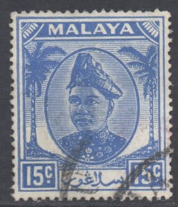 Malaya Selangor Scott 87 - SG100, 1949 Sultan 15c used