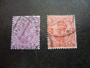 Stamps - India - Scott# 126-127 - Used Partial Set of 2 Stamps