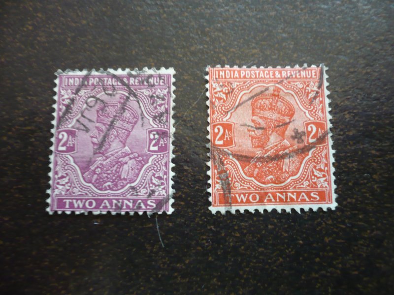 Stamps - India - Scott# 126-127 - Used Partial Set of 2 Stamps