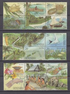 Z4528 JL Stamps 1993 micronisia blk,s,of 6 set mnh #186 designs views
