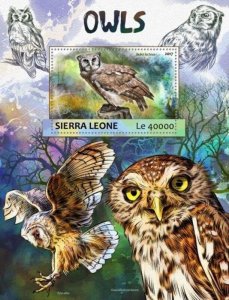 Sierra Leone - 2017 Owls on Stamps - Stamp Souvenir Sheet - SRL17305b