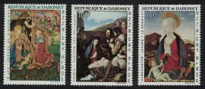 Dahomey Paintings Christmas 3v 1966 MNH SC#C46-C48 SG#268-270 MI#293-295