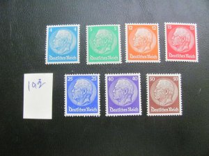 Germany 1932 MNH SC 391-397 SET XF 170 EUROS (193)