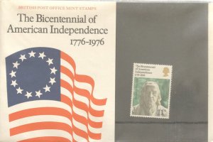 1976 Bicentennial of American Independence Presentation Pack Unmounted Mint