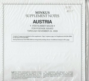 Minkus Album Supplement Austria Singles Issues Through Nov 2009