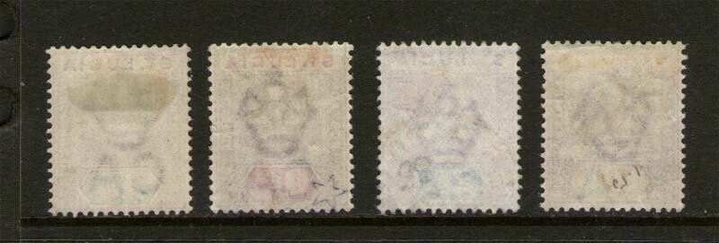 St Lucia 1903 KEVII SG 58-60 or Sc 43-46 MH