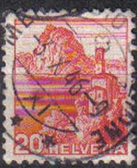 SWITZERLAND, 1936, used 20c. Landscapes.