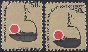 1608 - 50c Misperf Error / EFO Iron Lamp Mint NH 