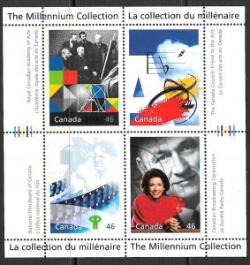 CANADA 1999 Fostering Canadian Talent Pane Millenium Series Sc 1821 MNH