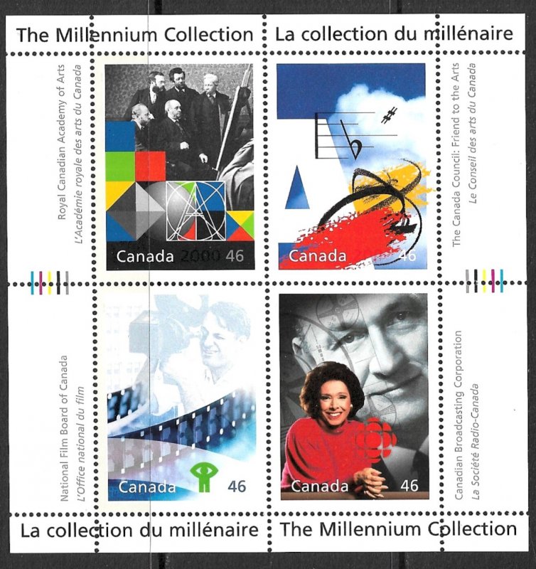 CANADA 1999 Fostering Canadian Talent Pane Millenium Series Sc 1821 MNH