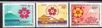 Dahomey set of 3 Expo 1970