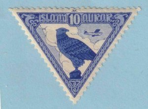 ICELAND C3 AIRMAIL  MINT HINGED OG * GREAT CENTERING! - NO FAULTS! - IHG