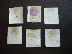 Stamps - Cape of Good Hope - Scott# 41-44,47,49 - Used Partial Set of 6 Stamps