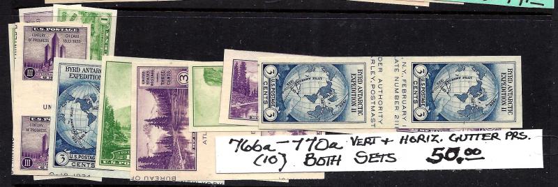 752,753,756-765,766a-770a Mint,OG,NH...C/L Blocks,Gutter Pairs,Line Pairs