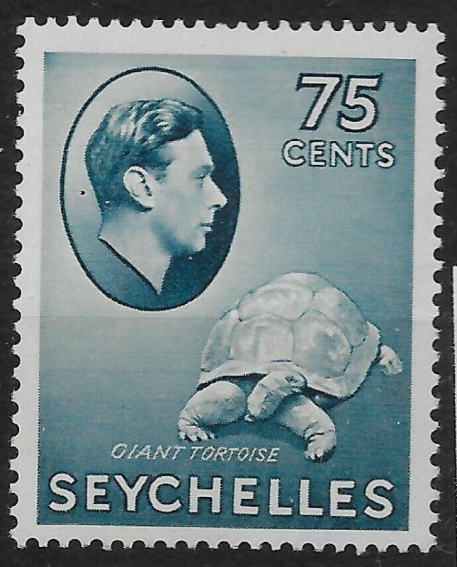 SEYCHELLES SG145 1938 75c SLATE-BLUE MTD MINT