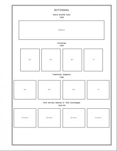 BOTSWANA STAMP ALBUM PAGES 1966-2009 (126 PDF digital pages)