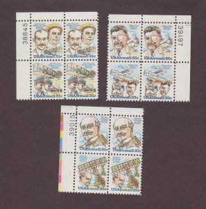 US, C91-C96, VINTAGE, AIRMAIL, MINT NH, PLATE BLOCK