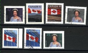 Canada #1356-62    used VF  PD