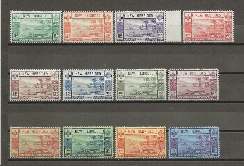 NEW HEBRIDES 1938 SG 52/63 MNH
