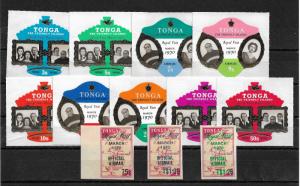 Tonga Sc # 248-52,C68-72++ Set VF OG never hinged nice color cv $ 25 ! see pic !