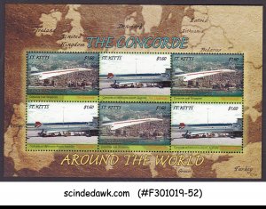 ST KITTS - 2007 THE CONCORDE / AVIATION AIRCRAFT - MIN/SHT MNH