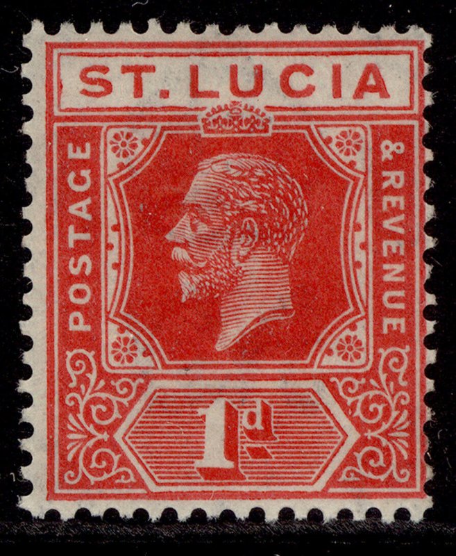 ST. LUCIA GV SG92, 1d rose-carmine, LH MINT. Cat £16.