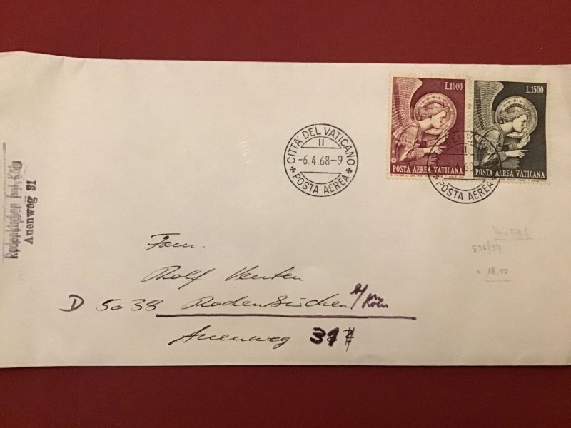 Vatican 1968   Postal Cover R42359