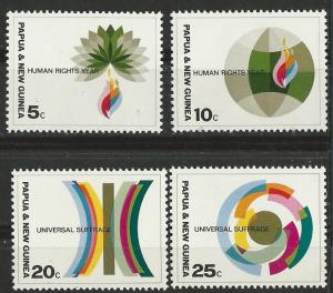 Papua New Guinea # 261-64  Human Rights Year     (4)  Mint NH