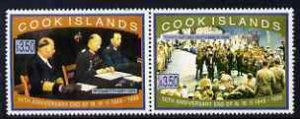 COOK ISLANDS - 1995 - End of World War II - Perf 2v Set - Mint Never Hinged