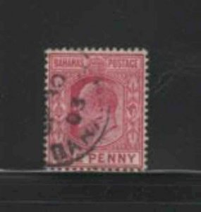 BAHAMAS #37 1902 1p KING EDWARD VII F-VF USED