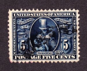 US 330 5c Jamestown Exposition Used VF-XF (004) SCV $32.50