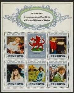 Penrhyn Island 204c MNH Princess Diana, Birth of Prince William