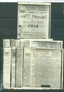 US 1944-45 WAR TIME LOT of (11) V MAIL LETTERS TO GIRL FRIEND??