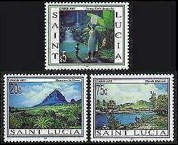 HERRICKSTAMP ST. LUCIA Sc.# 1002-04 Caribbean Art