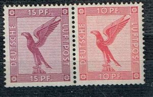 Germany 1925,Sc.#C29 + 28 MNH se-tenant of bkl. Mi.#W22