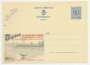 Publibel - Postal stationery Belgium 1951 Speedboat - Canoeing - Visit Lanaken