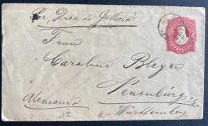 1890s Argentina Postal Stationery Cover To Neuburg Germany