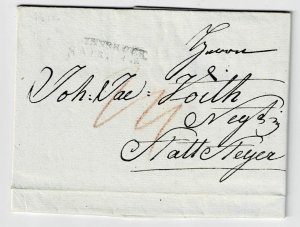 Austria 1812 Innsbruck straight line cancel on stampless cover