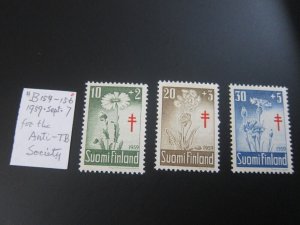 Finland 1959 Sc B154-56 TB set MNH