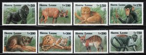 Sierra Leone #1647-54 ~ Cplt Set of 8 ~ Wild Animals ~ MNH  (1993)