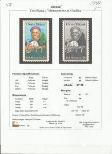 # 1744 MINT NEVER HINGED HARRIET TUBMAN XF+