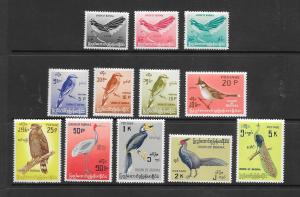 BIRDS - BURMA #176-87  MNH