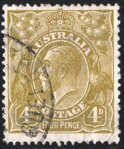 Australia SC#73 4d King George V (1929) Used