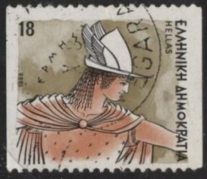 Greece 1547 (used) 18d Greek gods: Hermes (1986)