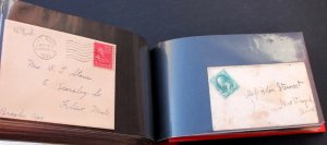 Worldwide Stamp Collection Lot of 100 Covers in Clean Light House Album
