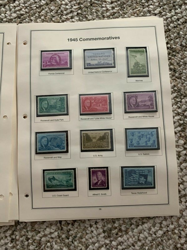 Mint NH US Collection On Album Pages 1935-1959, see description