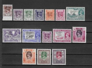 BURMA 1947 SG 68/82 MNH £55