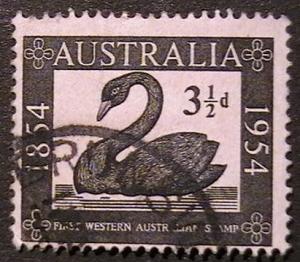 Australia - 274 - Swan. Western Australia’s first postage stamp, cent.