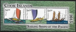 Cook Is #1452 MNH Souvenir Sheet - Sailing Ships